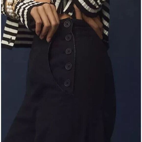 Pilcro x Anthropologie OB1859754 Women Sz 25 Black Boot Tuck Parachute Pants - Picture 14 of 14